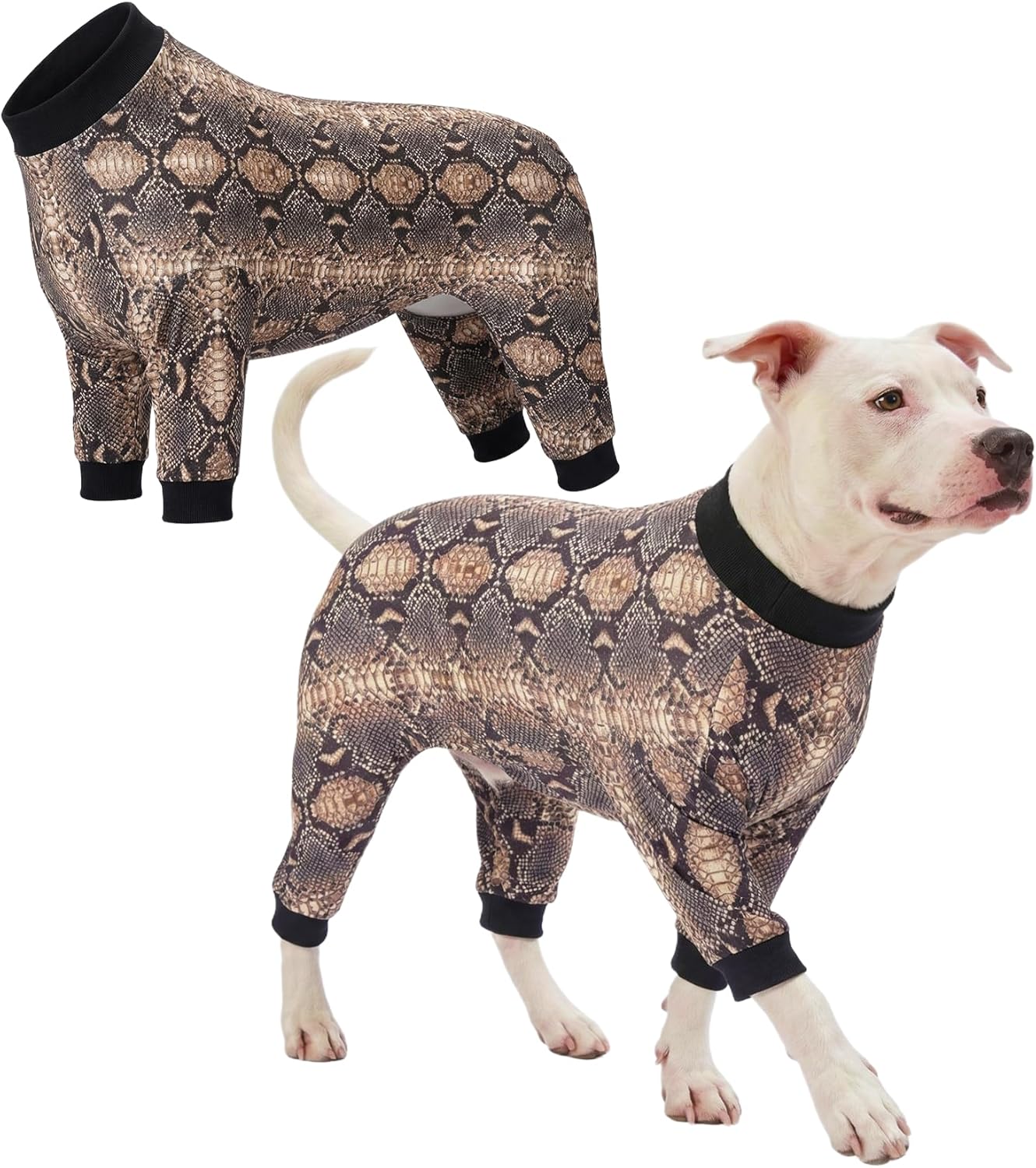 Black & White Animal Print Dog Pajamas