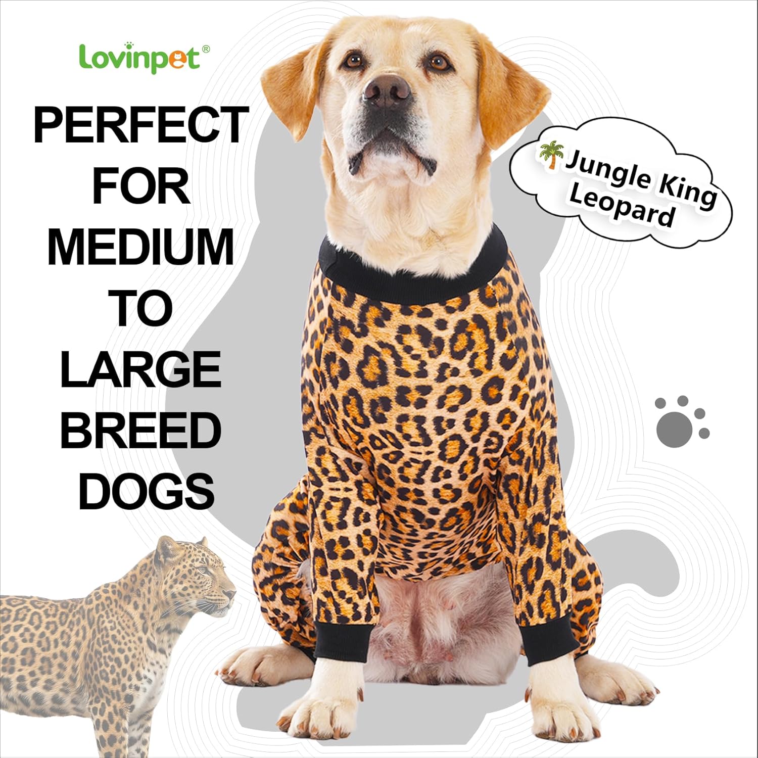 Black & White Animal Print Dog Pajamas