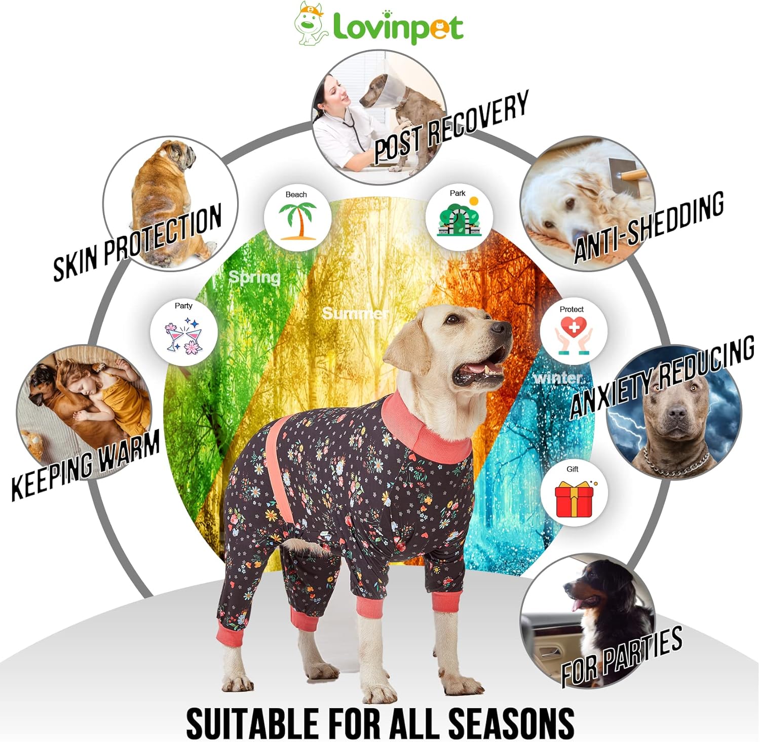 Reflective Green Bubble Print Dog PJs