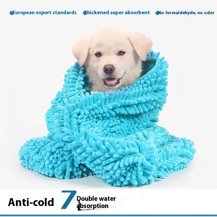 Cat dog bath towel chenille absorbent towel for pet large teddy/golden retriever bath towel pet bath supplies