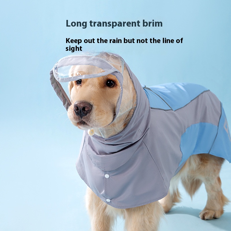 Best Dog Raincoat with Hood - Waterproof and Reflective Slicker for Large Dogs
