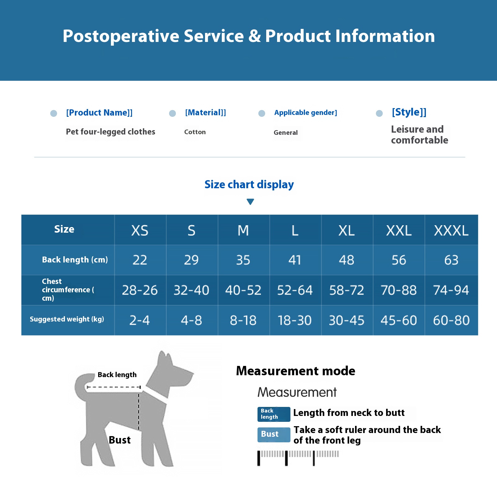 Post-Surgery Recovery Suit | Female Dog Sterilization Gown