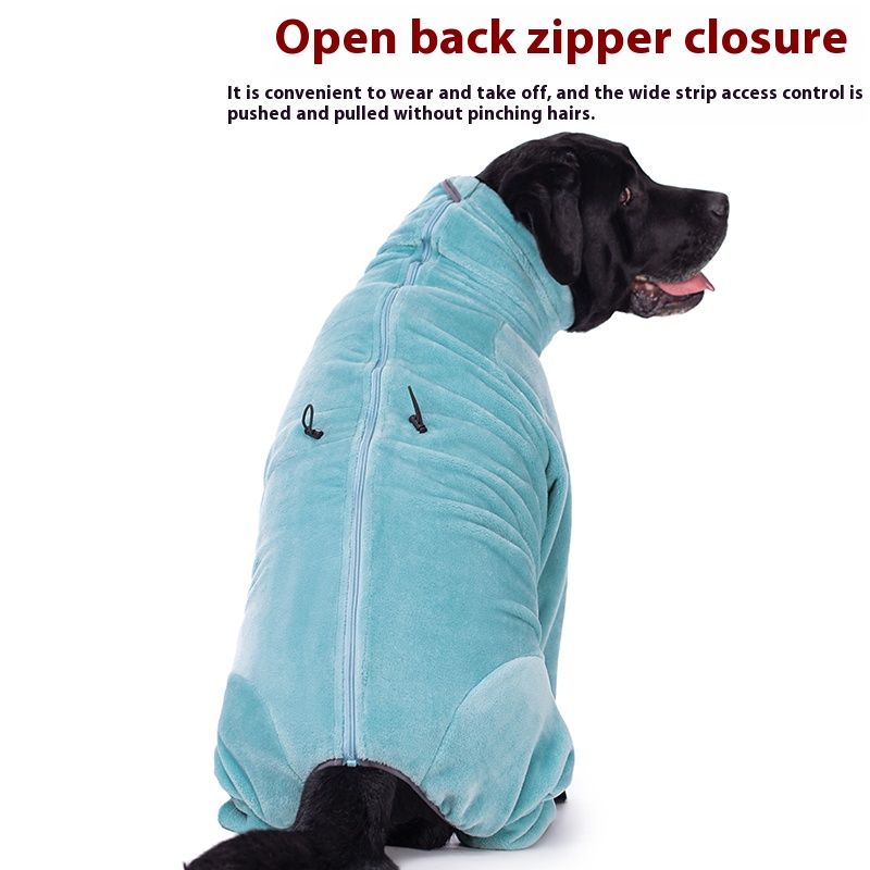 Fleece-Lined Dog Belly Suit | Large Dog Bellyband for Winter