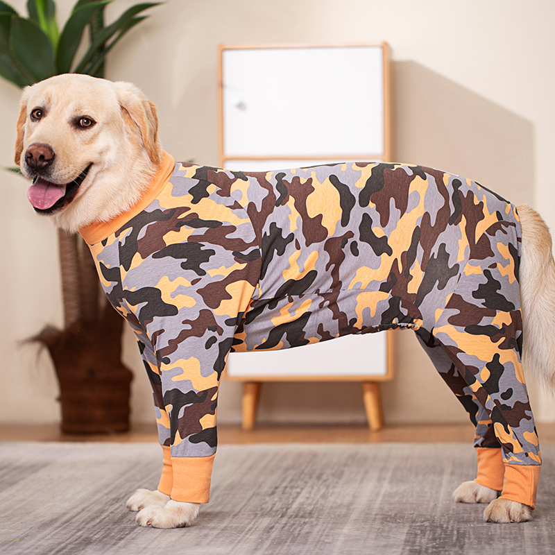 New dog clothes thin anti-lint golden retriever Labrador medium large dog pet joint care bellyband four feet