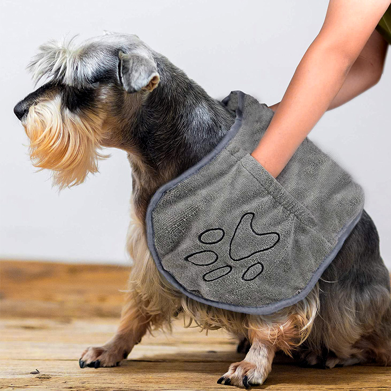 Teddy Schnauzer bath towel small and medium-sized dogs bath towel dog dry hair Corgi absorbent pet beauty