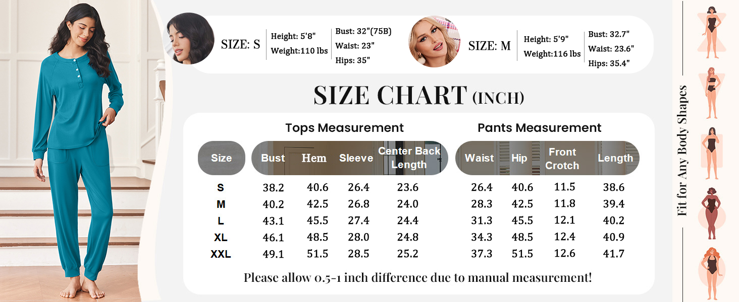 Ekouaer Women's Pajama Sets