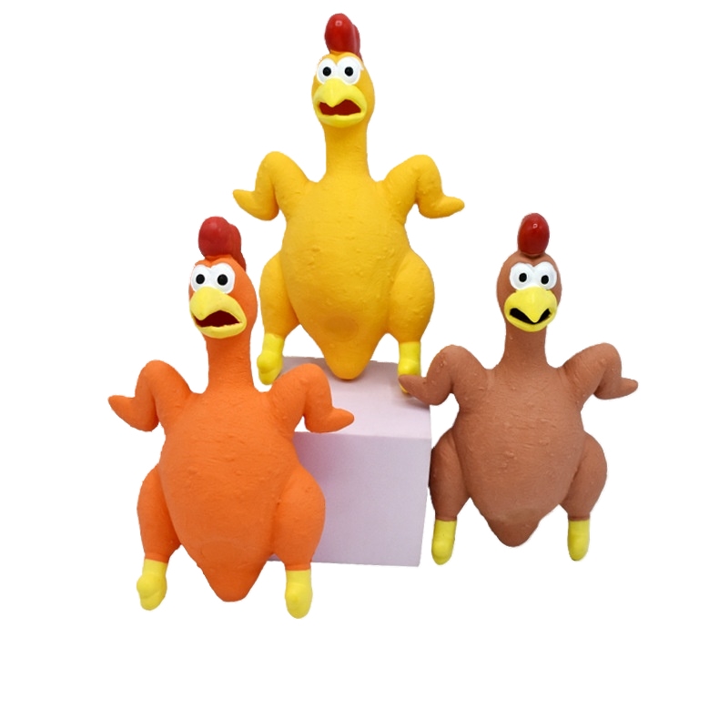 Amazon hot dog sound toy latex screaming chicken dog vent bite-resistant interactive Japanese and Korean pet supplies