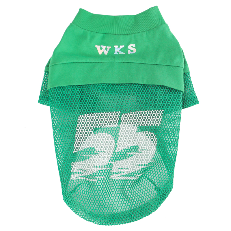 Pet cat dog clothes border collie hairless cat Schnauzer summer mesh T-shirt thin anti-lint