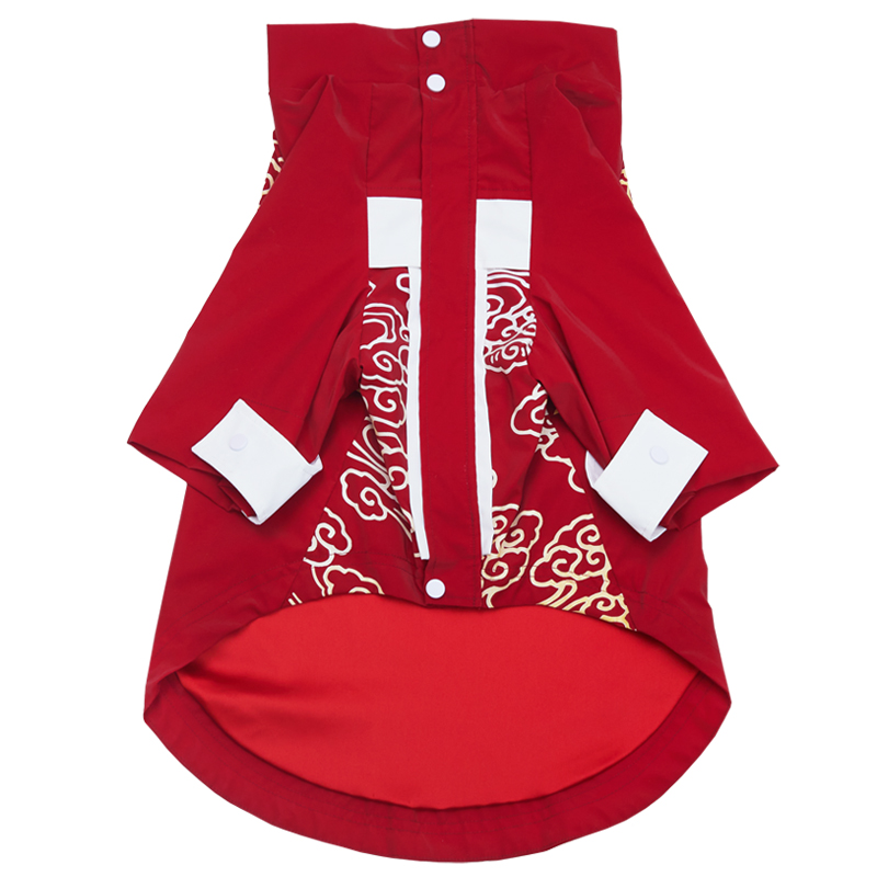 Five Kuaishou dog clothes and coat windproof and rainproof shell jacket border collie medium large dog pet poncho outdoor windbreaker