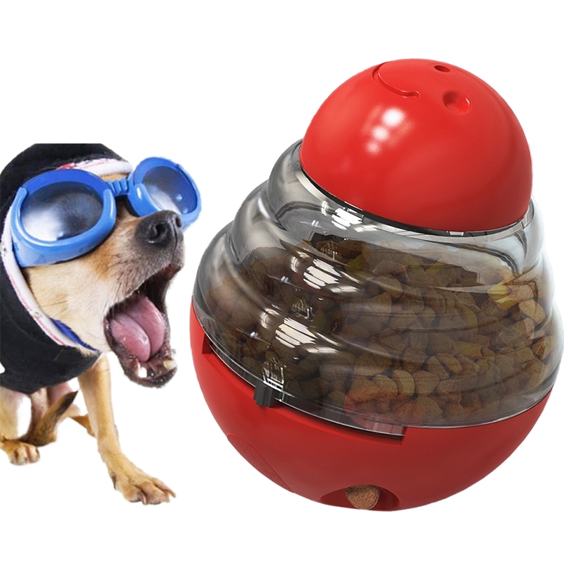 Feeder food dropping ball tumbler dog toys