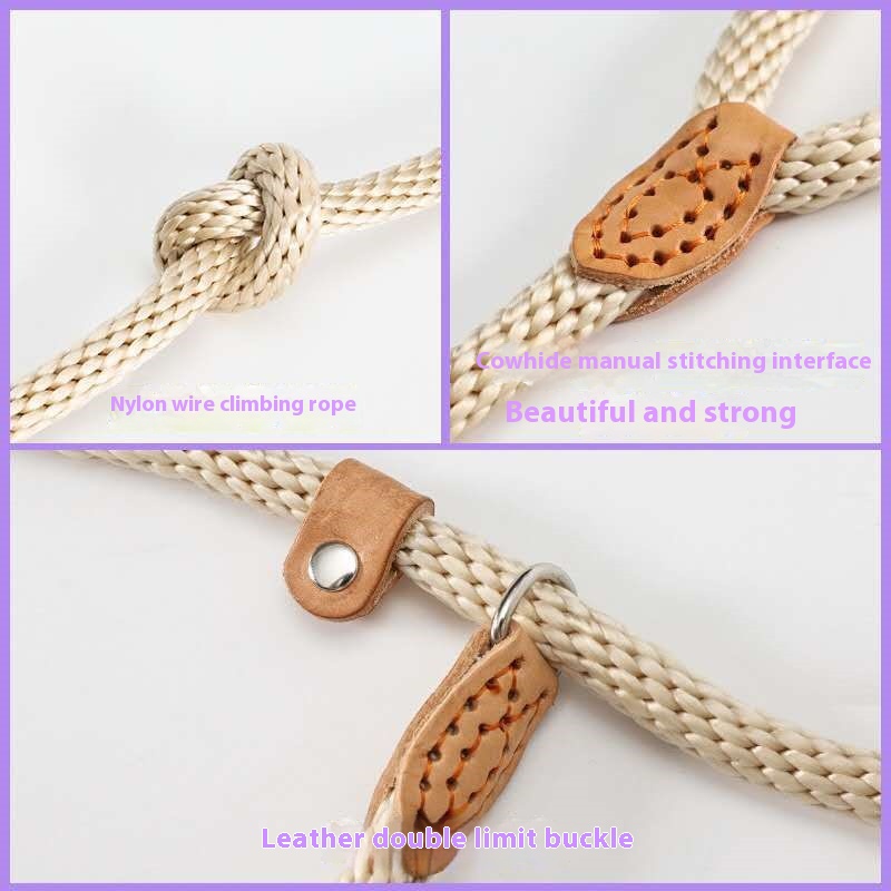 Hand holding rope lengthened 1.8m training dog walking traction collar integrated dog leash