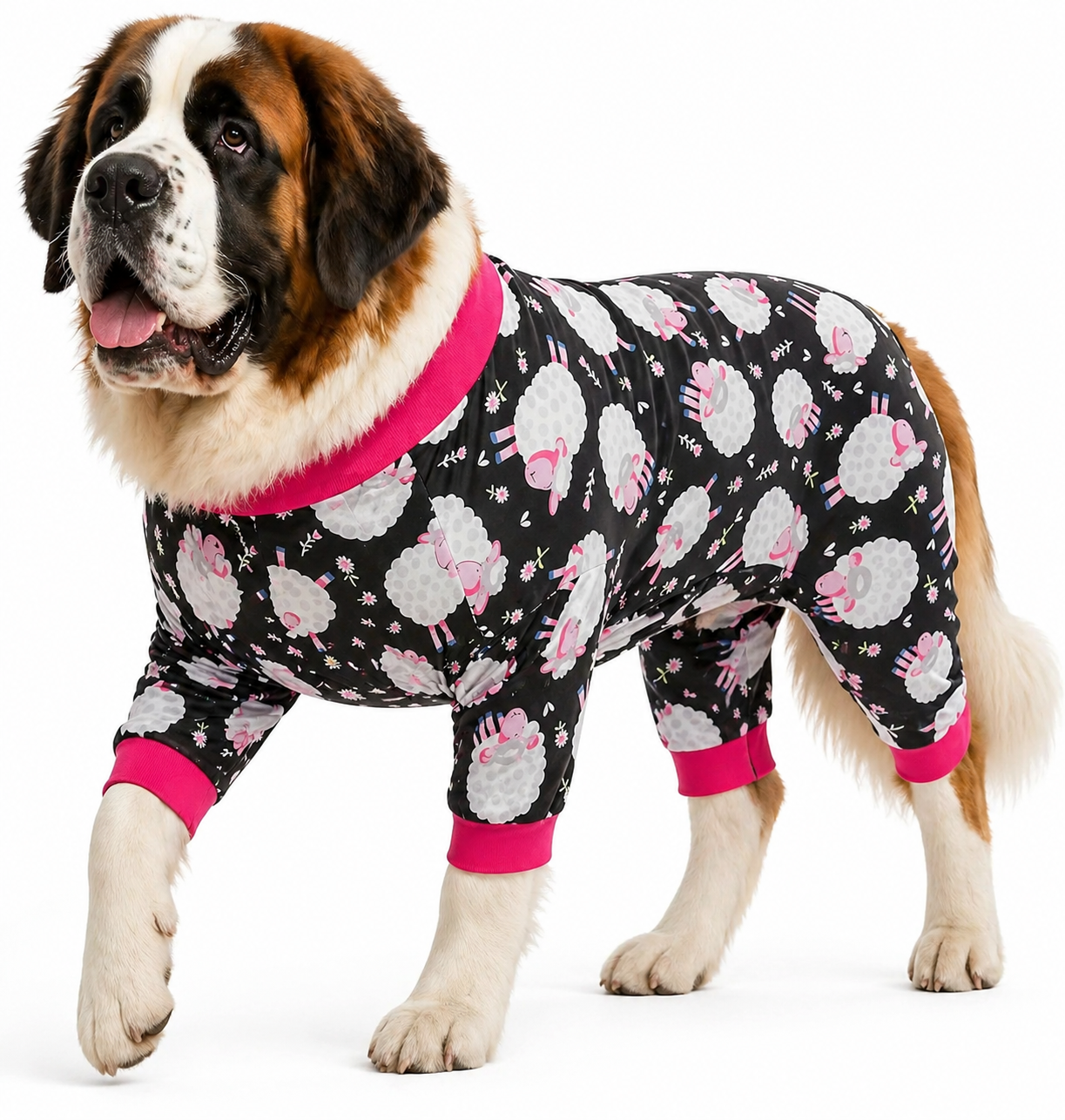 Black Sheep Print Dog PJs