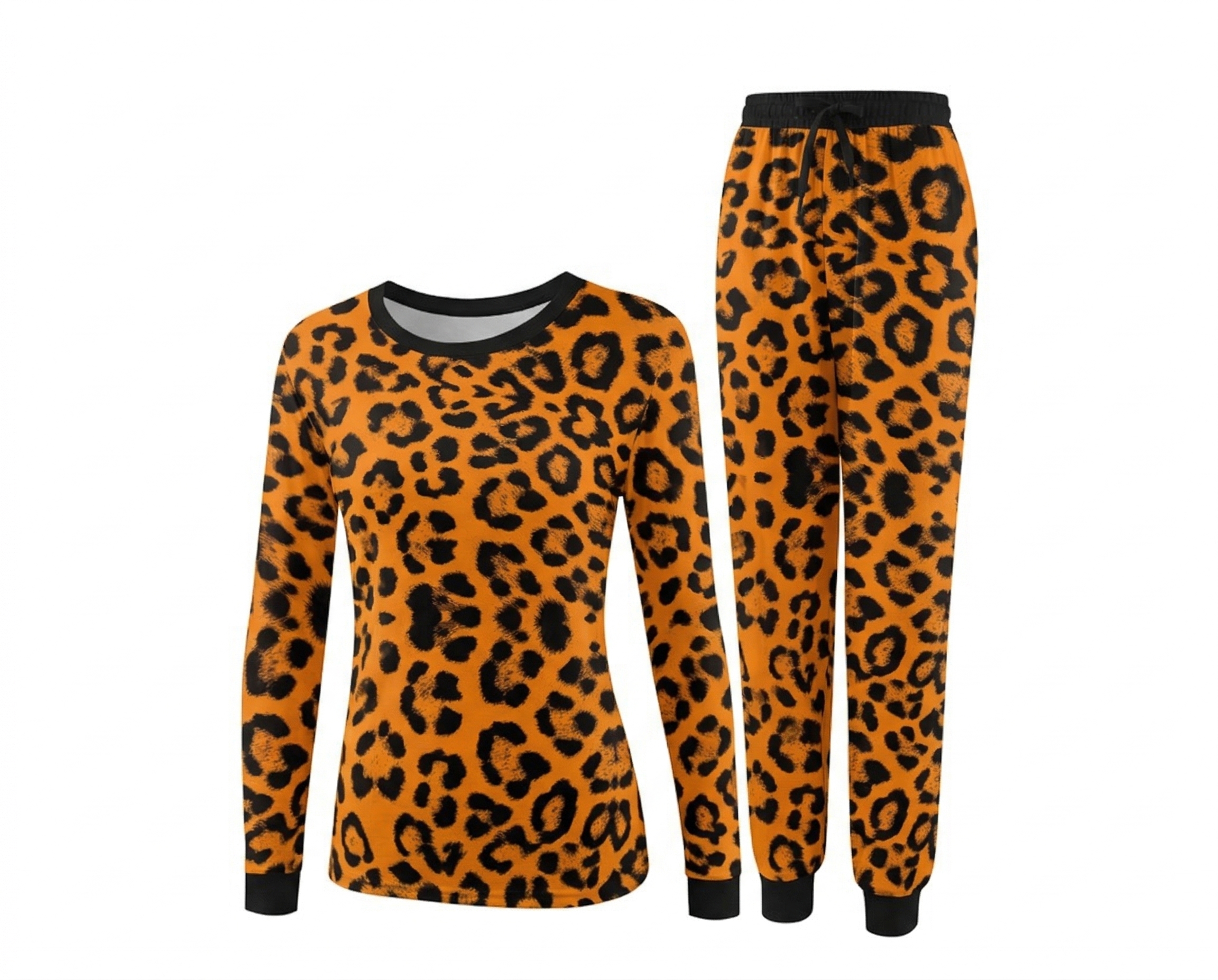 2-Piece Pet & Human Long Sleeve Pajama Set - Wild Animal Prints