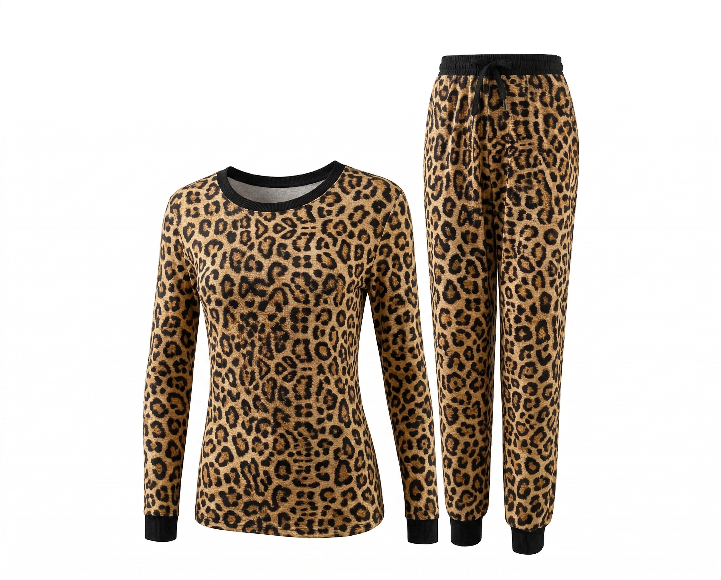 2-Piece Pet & Human Long Sleeve Pajama Set - Wild Animal Prints