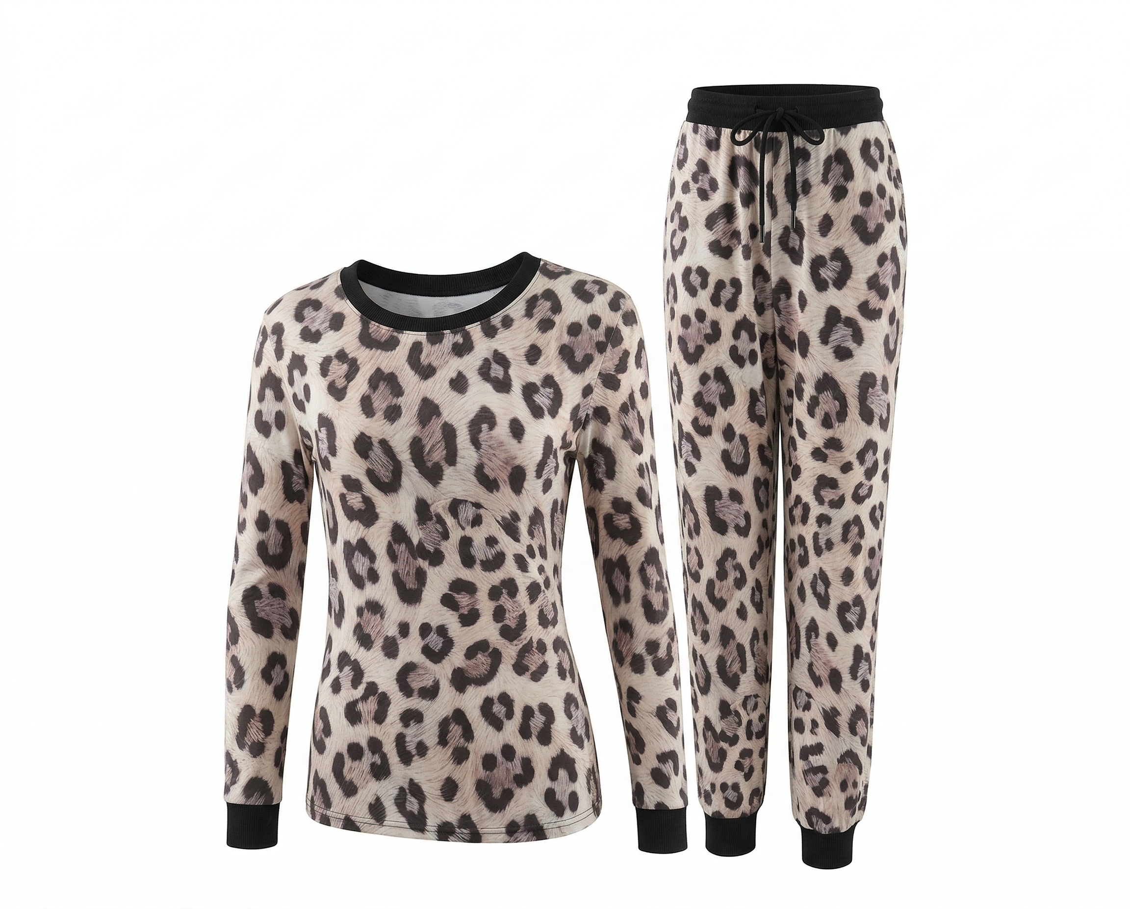 2-Piece Pet & Human Long Sleeve Pajama Set - Wild Animal Prints
