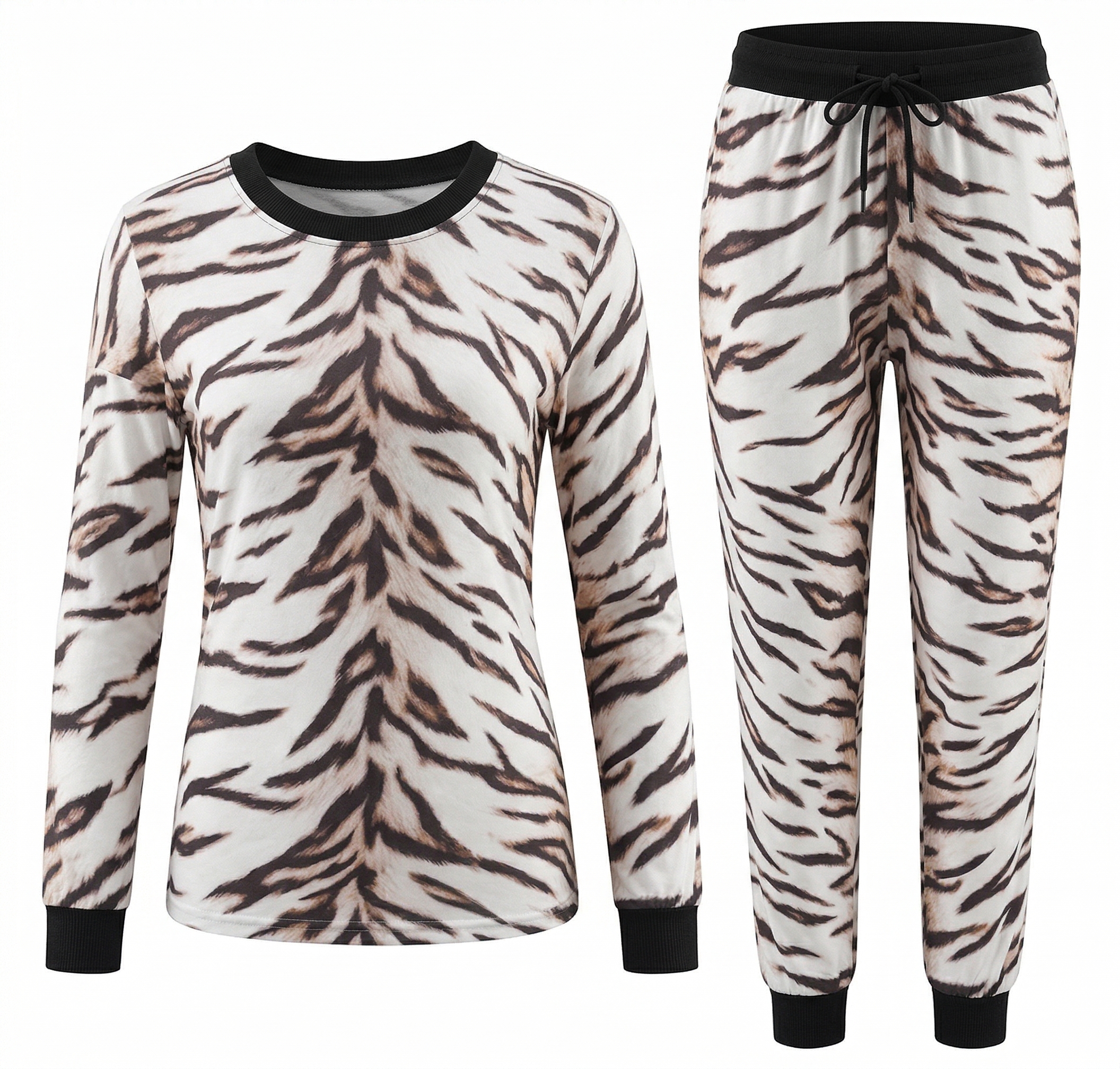 2-Piece Pet & Human Long Sleeve Pajama Set - Wild Animal Prints