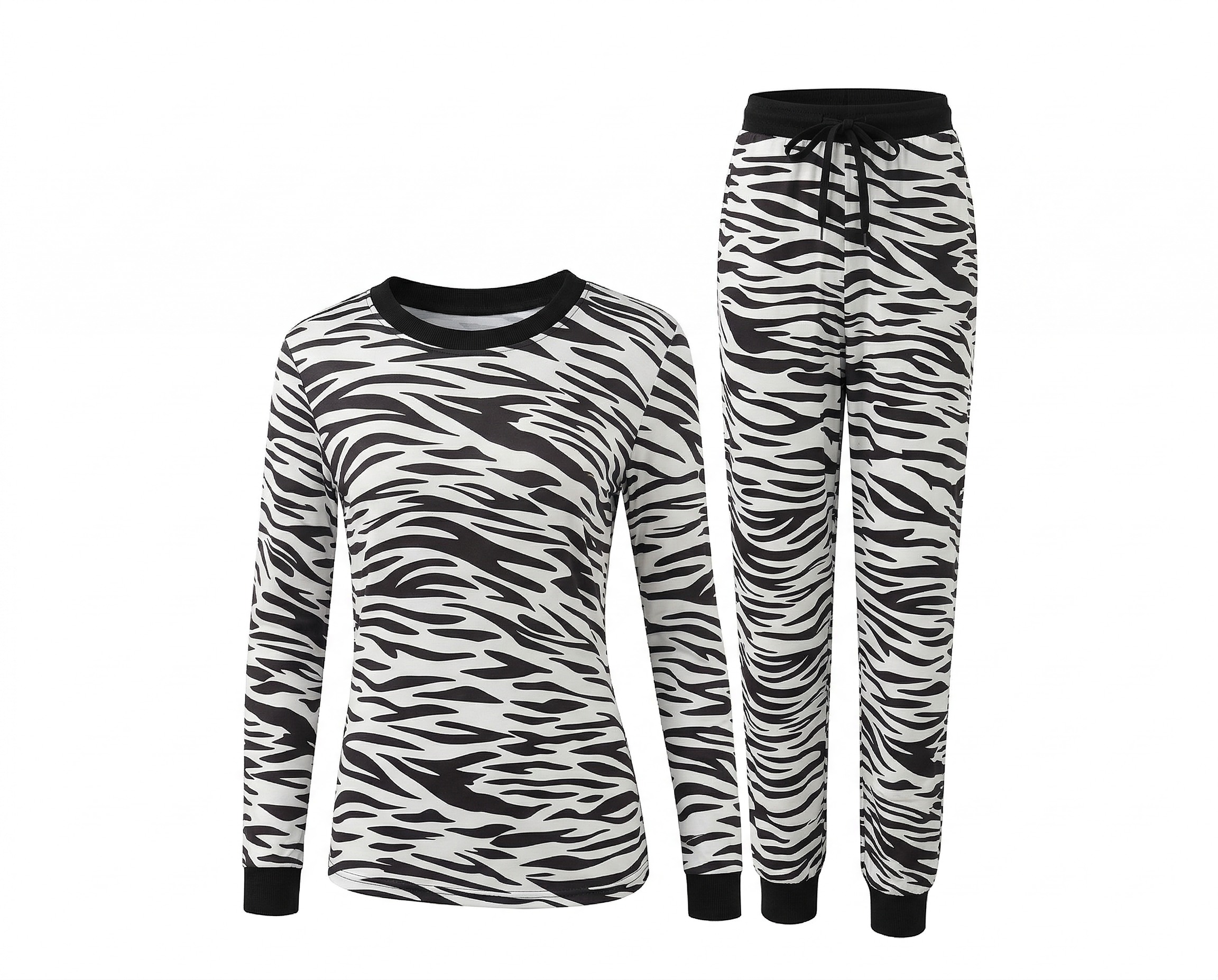2-Piece Pet & Human Long Sleeve Pajama Set - Wild Animal Prints
