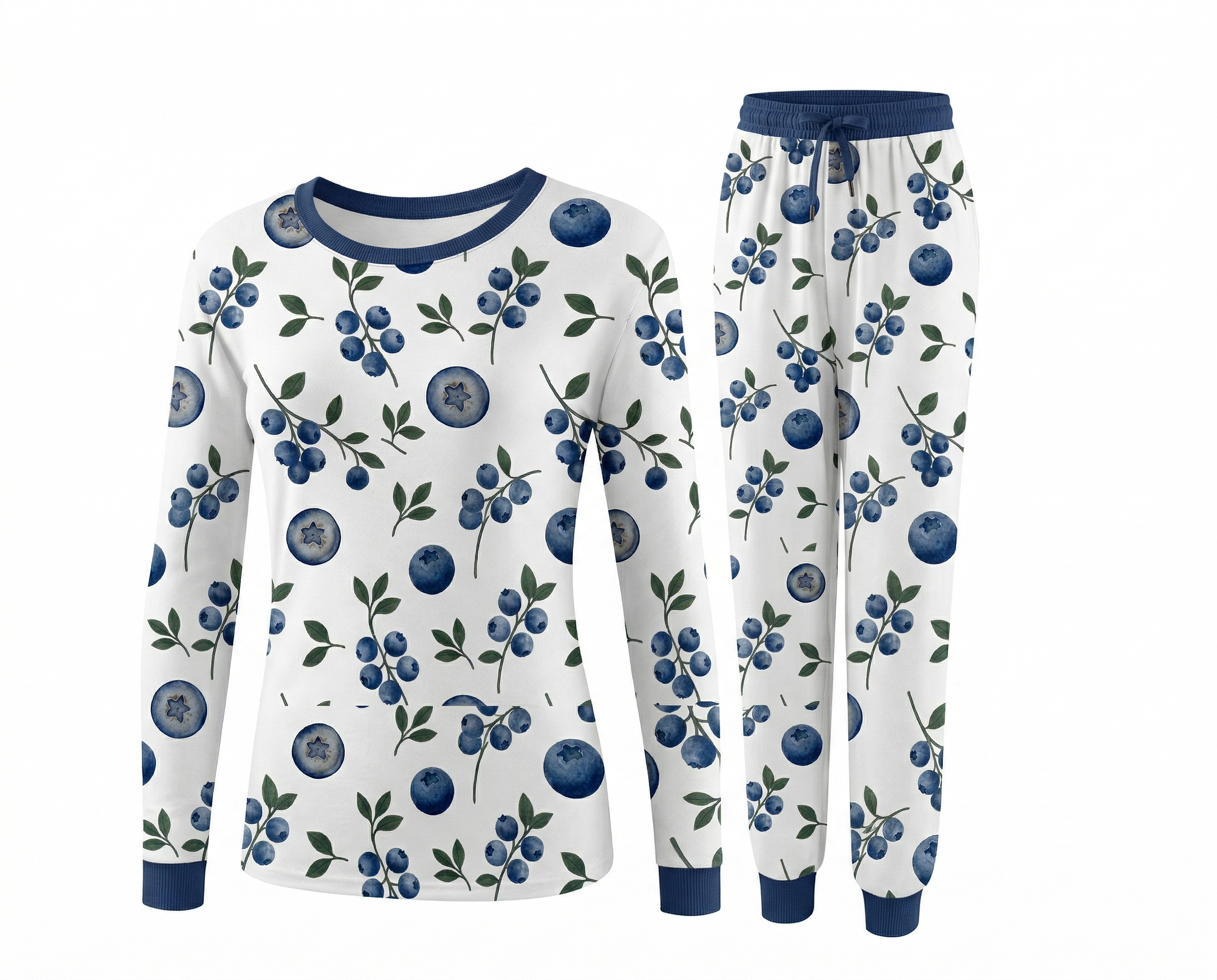 2-Piece Pet & Human Long Sleeve Pajama Set, Fruit Print