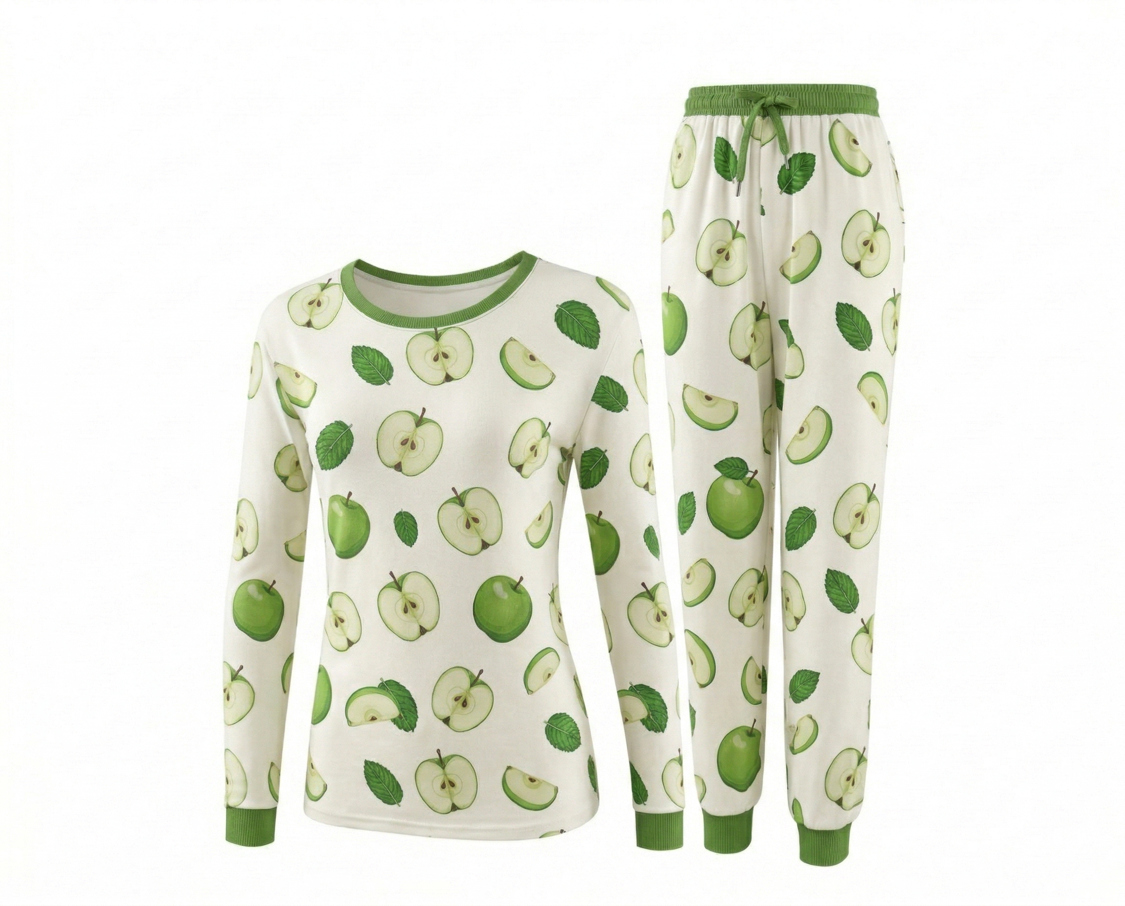 2-Piece Pet & Human Long Sleeve Pajama Set, Fruit Print