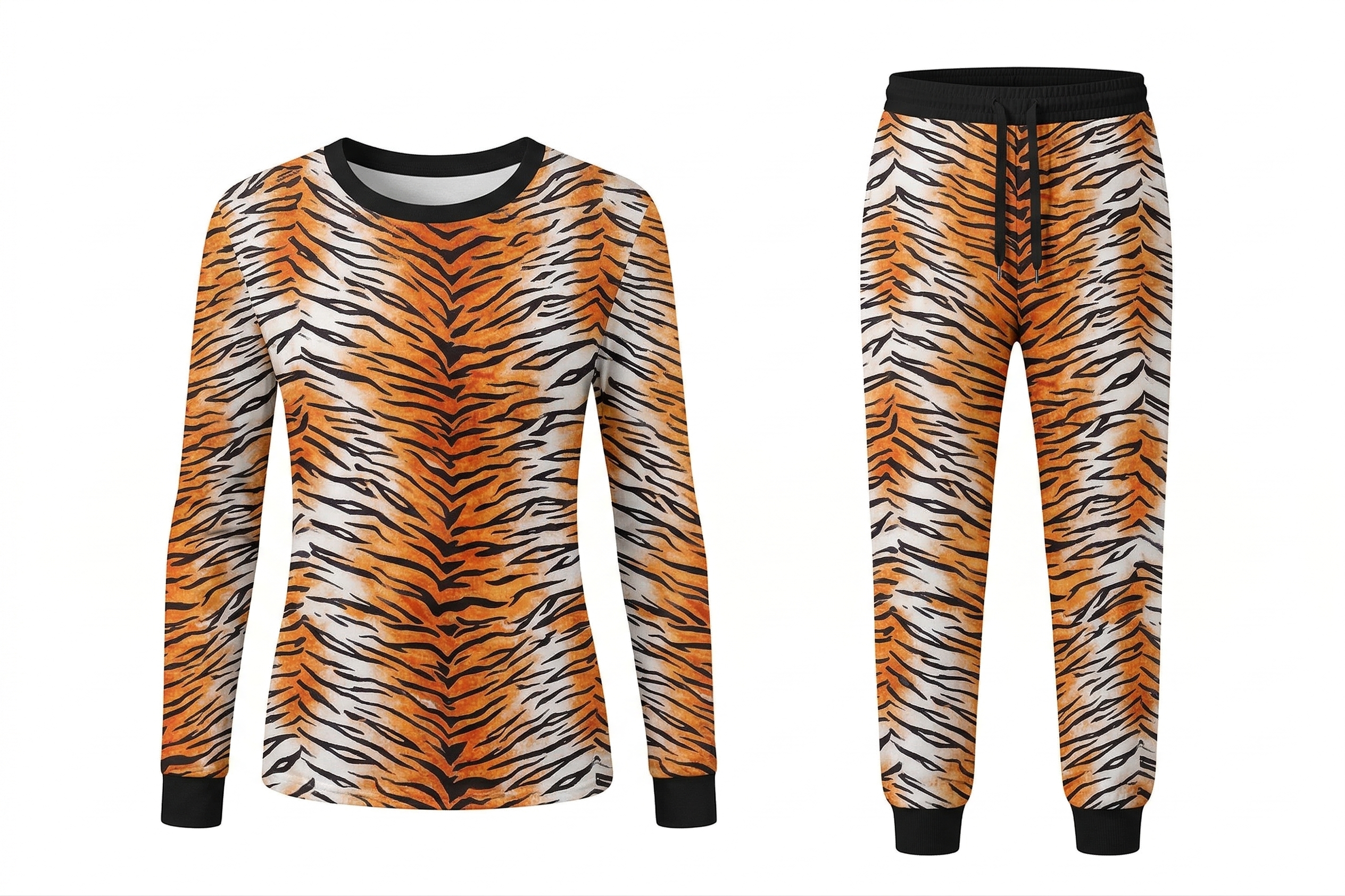 2-Piece Pet & Human Long Sleeve Pajama Set - Wild Animal Prints