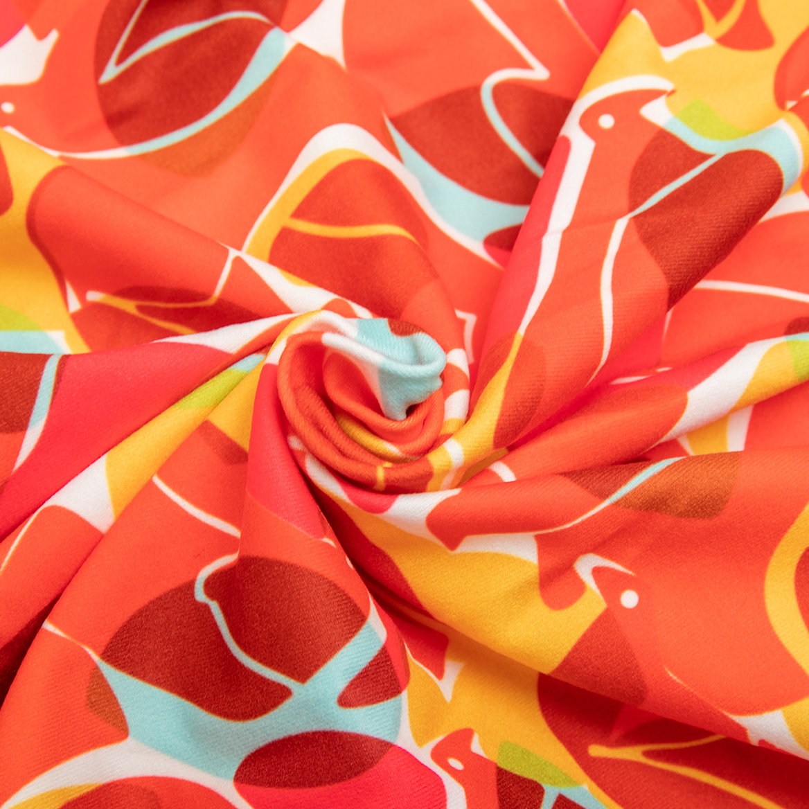 Large Dog Recovery Suit Pajama Onesie - Abstract Orange Red Design