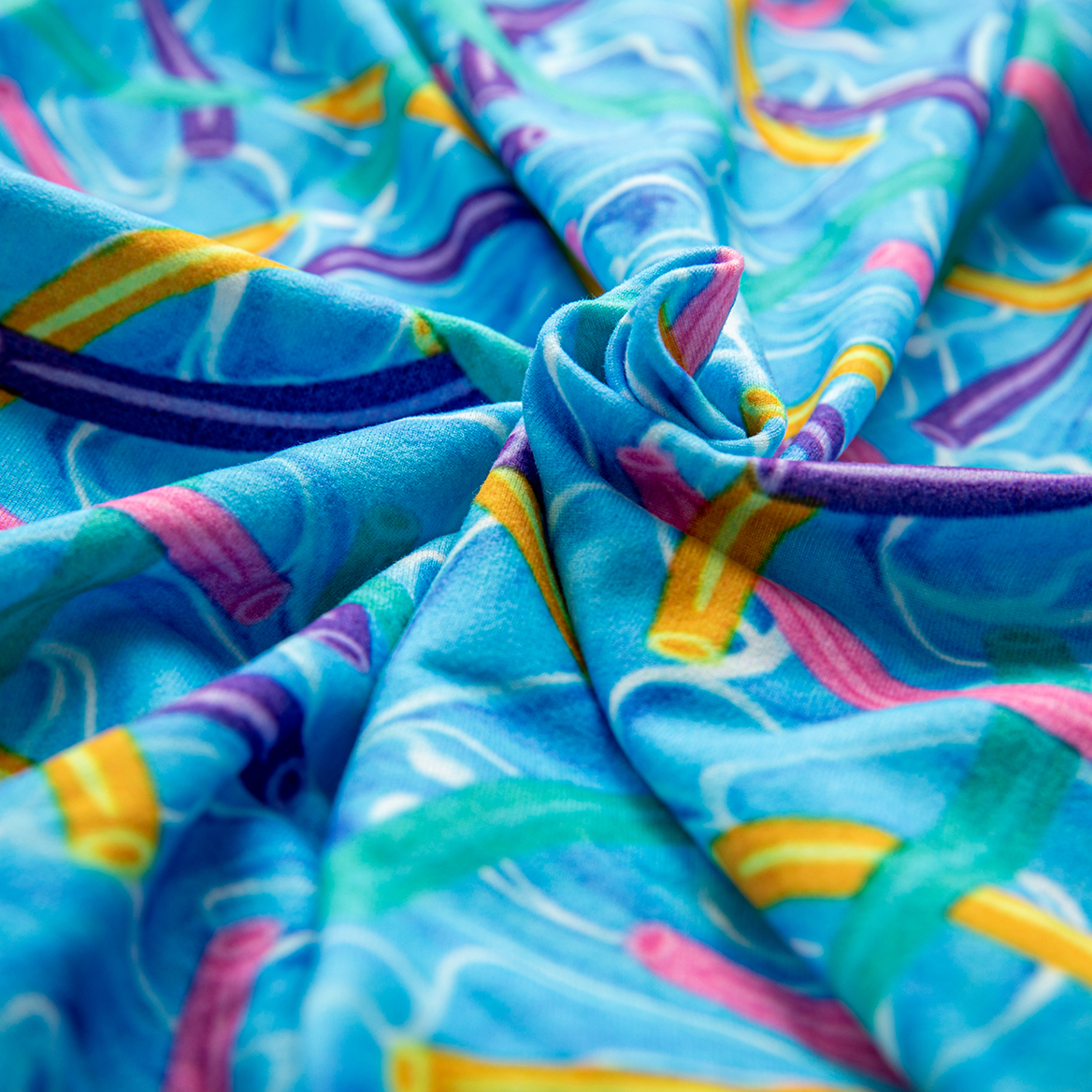 LovinPet Large Dog Pajamas Onesie - Tropical Wave and Surfboard Print