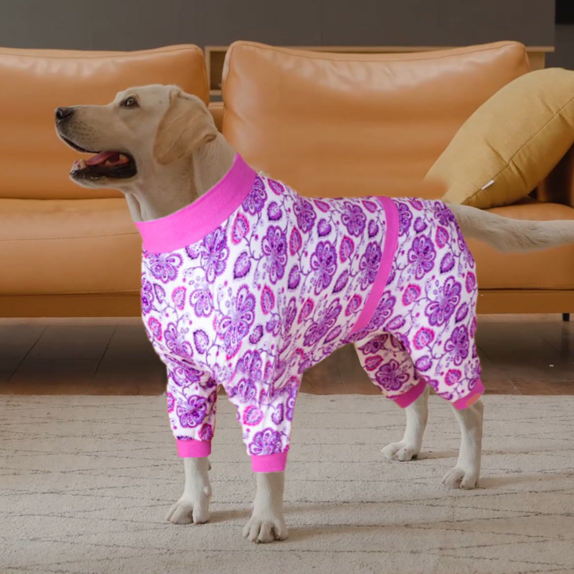 Comfortable Full-Body Dog Onesie - Surgical & Belly Protection Dog Pajamas