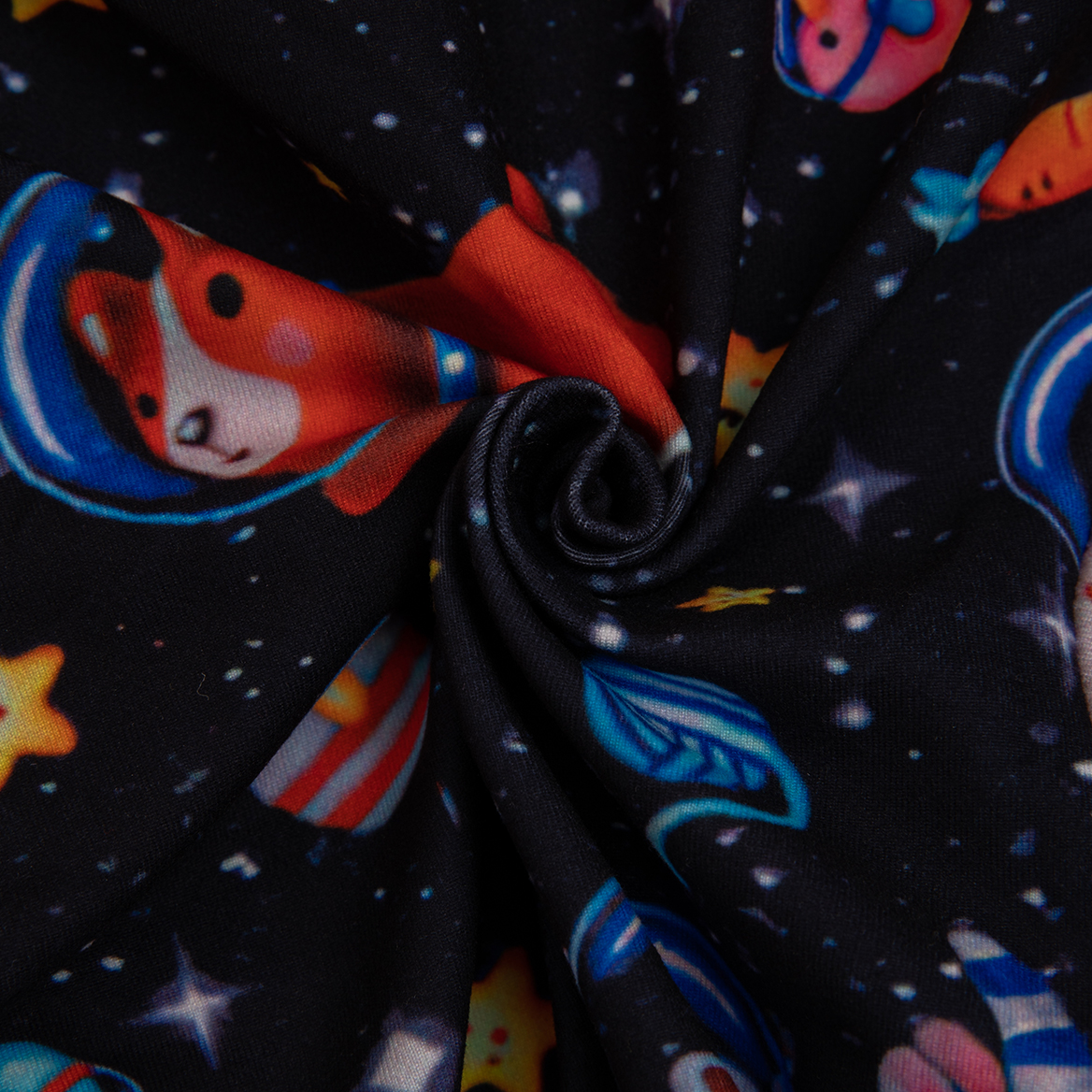 LovinPet Large Dog Pajamas Onesie - Space Rockets Design