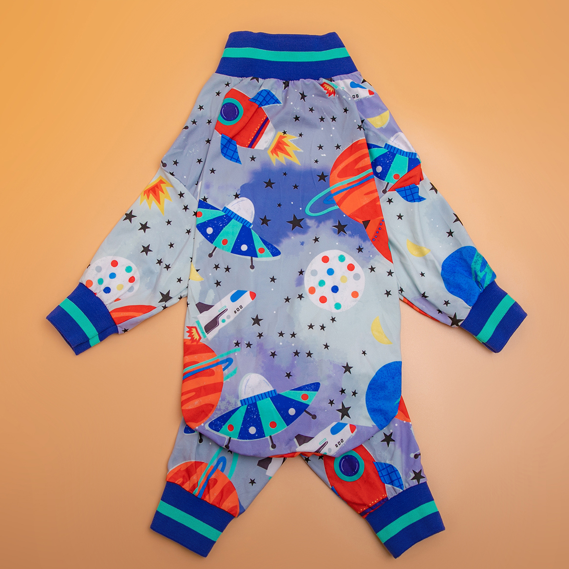 LovinPet Large Dog Post Recovery Suit - Space Adventure Theme