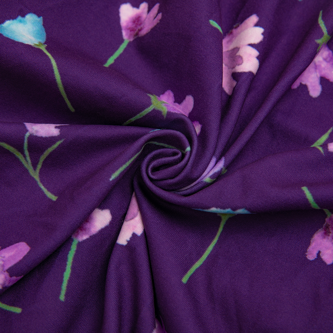 LovinPet Large Dog Pajamas Onesie - Elegant Floral Pattern with Purple Accents