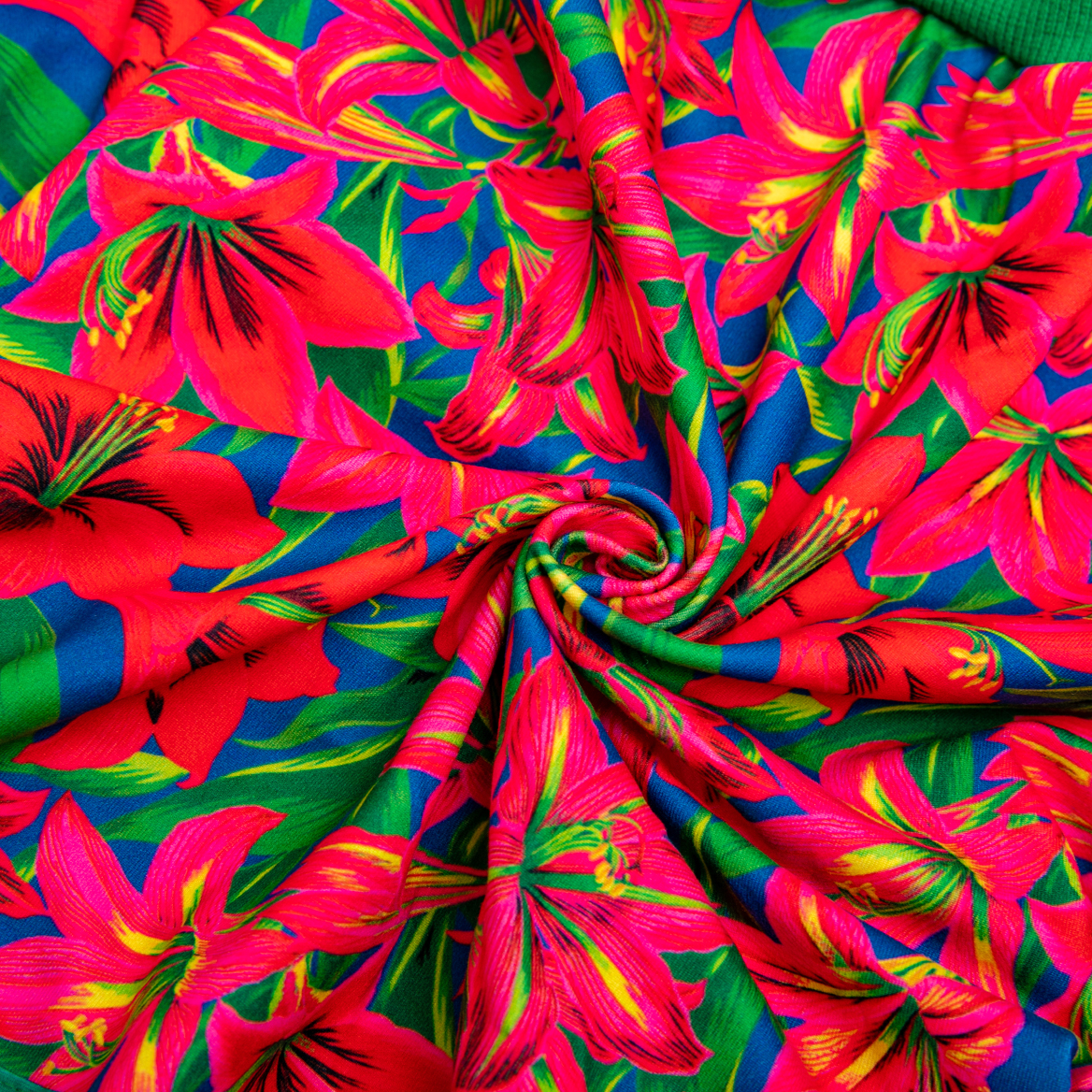 LovinPet Large Dog Pajamas Onesie - Tropical Floral Lily Sleepwear for Big Dogs