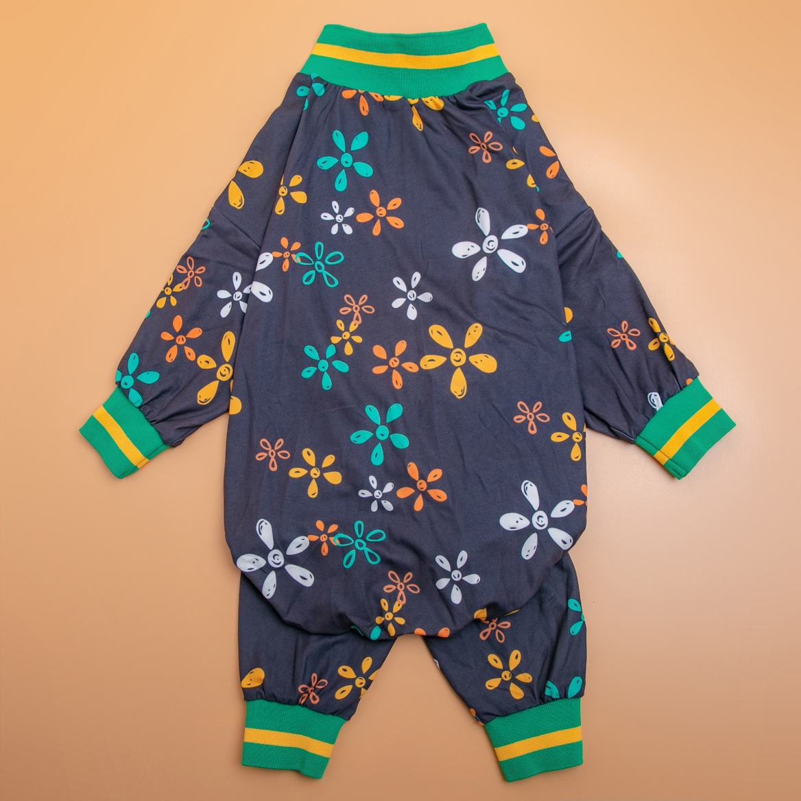 Stylish Floral Dog Onesie - Comfortable Full-Body Protection for Large Dogs
