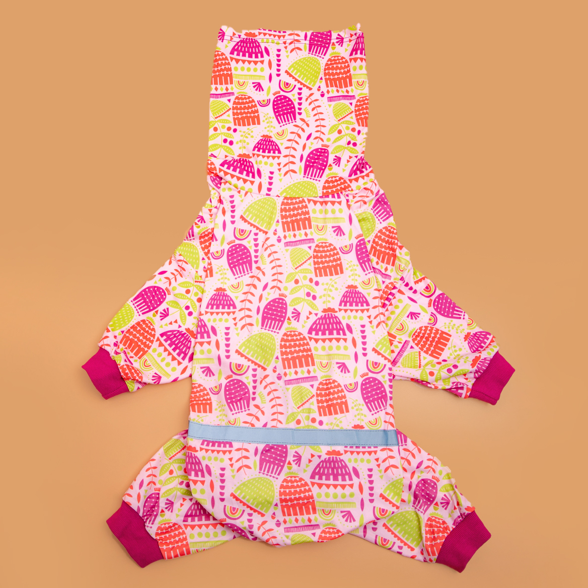 LovinPet Large Dog Pajamas Onesie - Colorful Tulip Floral Sleepwear for Big Dogs