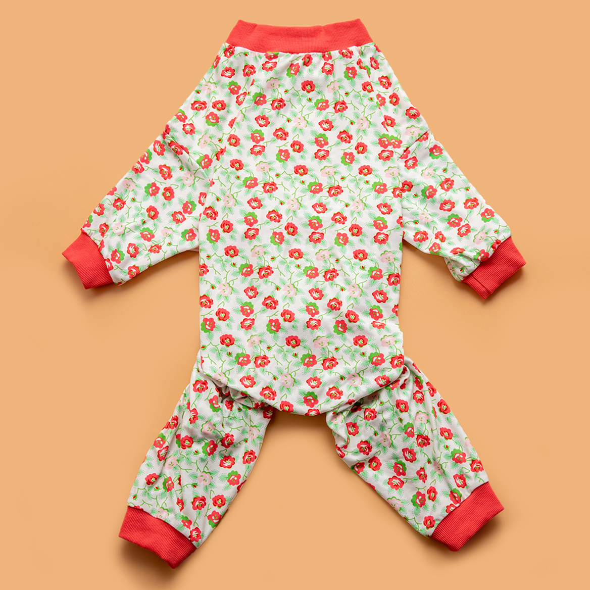 LovinPet Dog Recovery Onesie - Pink Rose Pattern