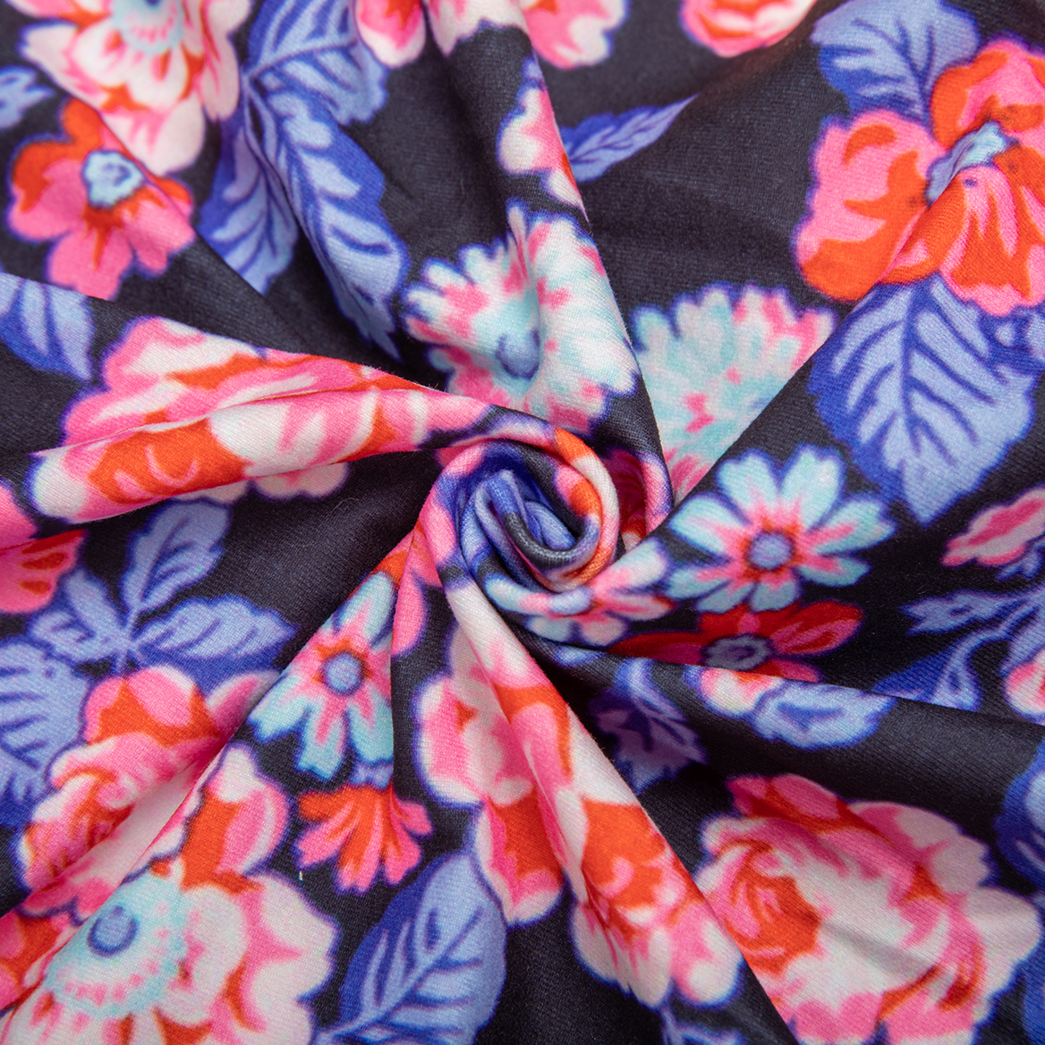 LovinPet Big Dog Recovery Suit Pajama Onesie - Pink & Blue Peony Pattern