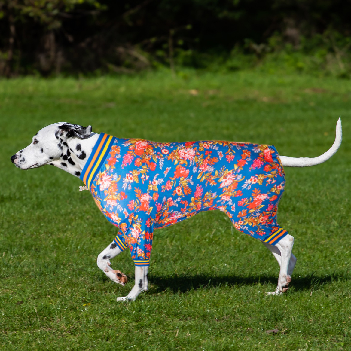 LovinPet Large Dog Pajamas Onesie - Vintage Wild Floral Design for Cozy Comfort
