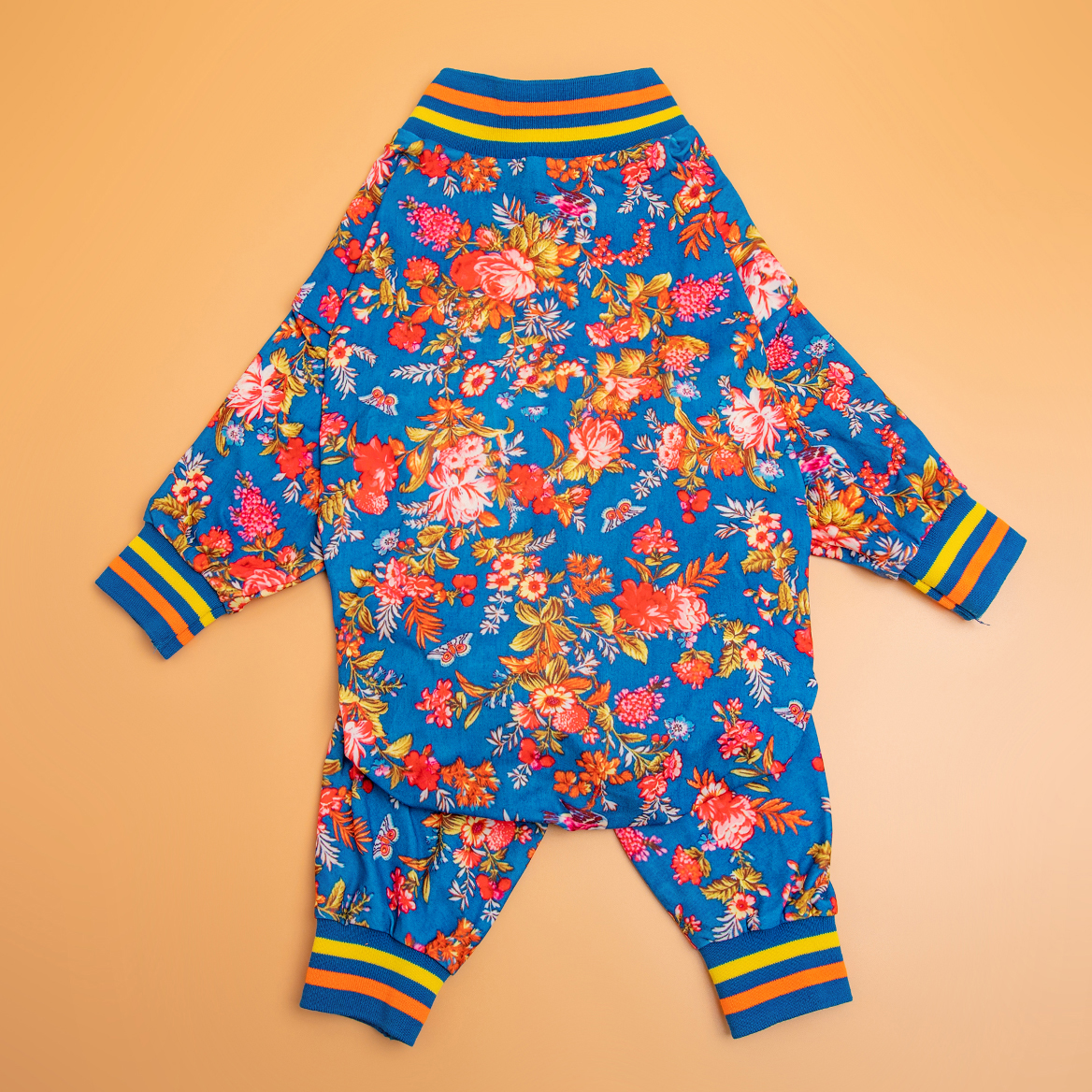 LovinPet Large Dog Pajamas Onesie - Vintage Wild Floral Design for Cozy Comfort