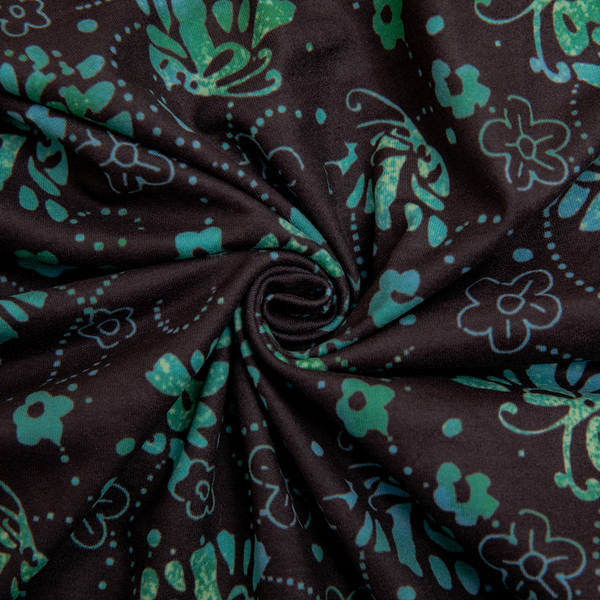 Teal Floral Full-Body Reflective Dog Recovery Onesie with Hood