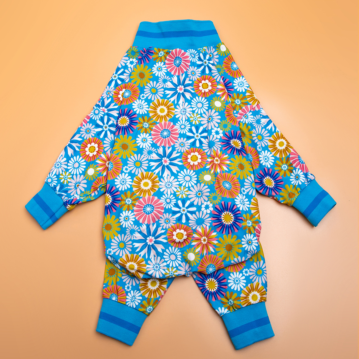 LovinPet Large Dog Post Recovery Suit - Abstract Oil Painting Floral Pattern