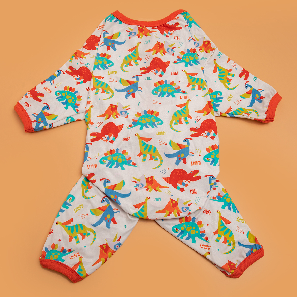 LovinPet Large Dog Pajamas Onesie - Dinosaur Print Design