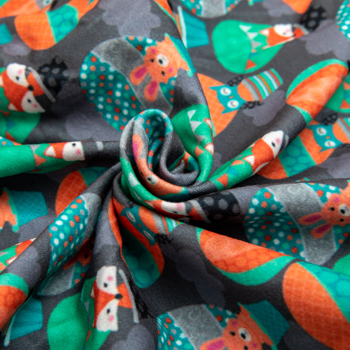 LovinPet Large Dog Onesie, Wound Care Cotton Dog Pajamas, Cozy Stretchy Fabric, Owls In Hot Air Balloons Dark Grey Prints Large Dog Pjs for Dogs Recovery Suit Party Pitbull Clothes