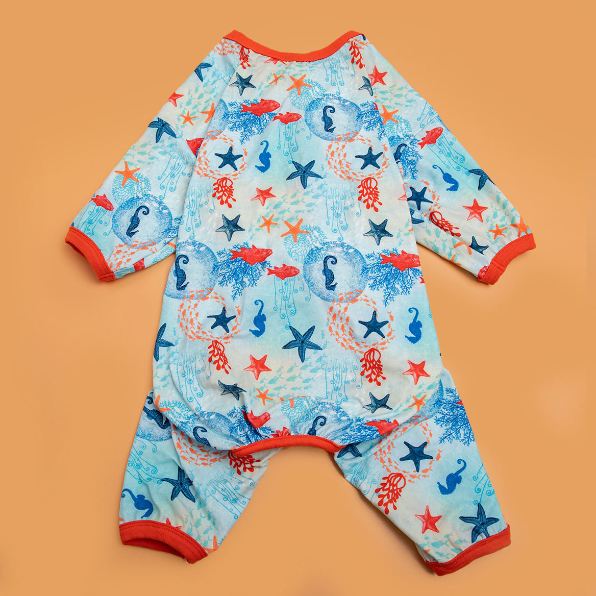 Big Dog Recovery Suit Pajama Onesie - Underwater World Design