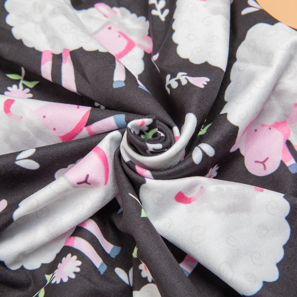 LovinPet Large Dog Pajamas Onesie - Whimsical Sheep and Floral Design in Dark Colors