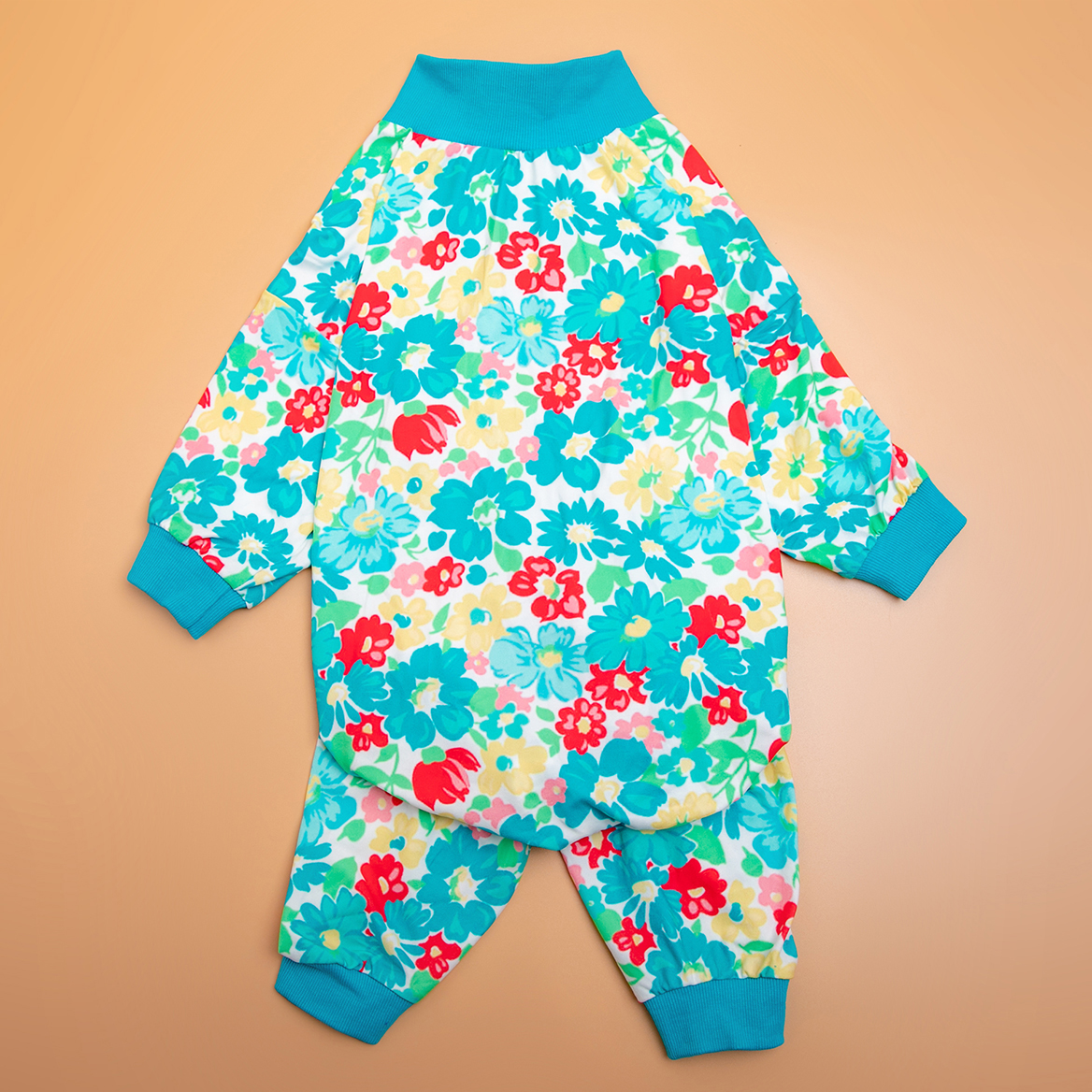 LovinPet Large Dog Pajamas Onesie - Floral Garden Pattern