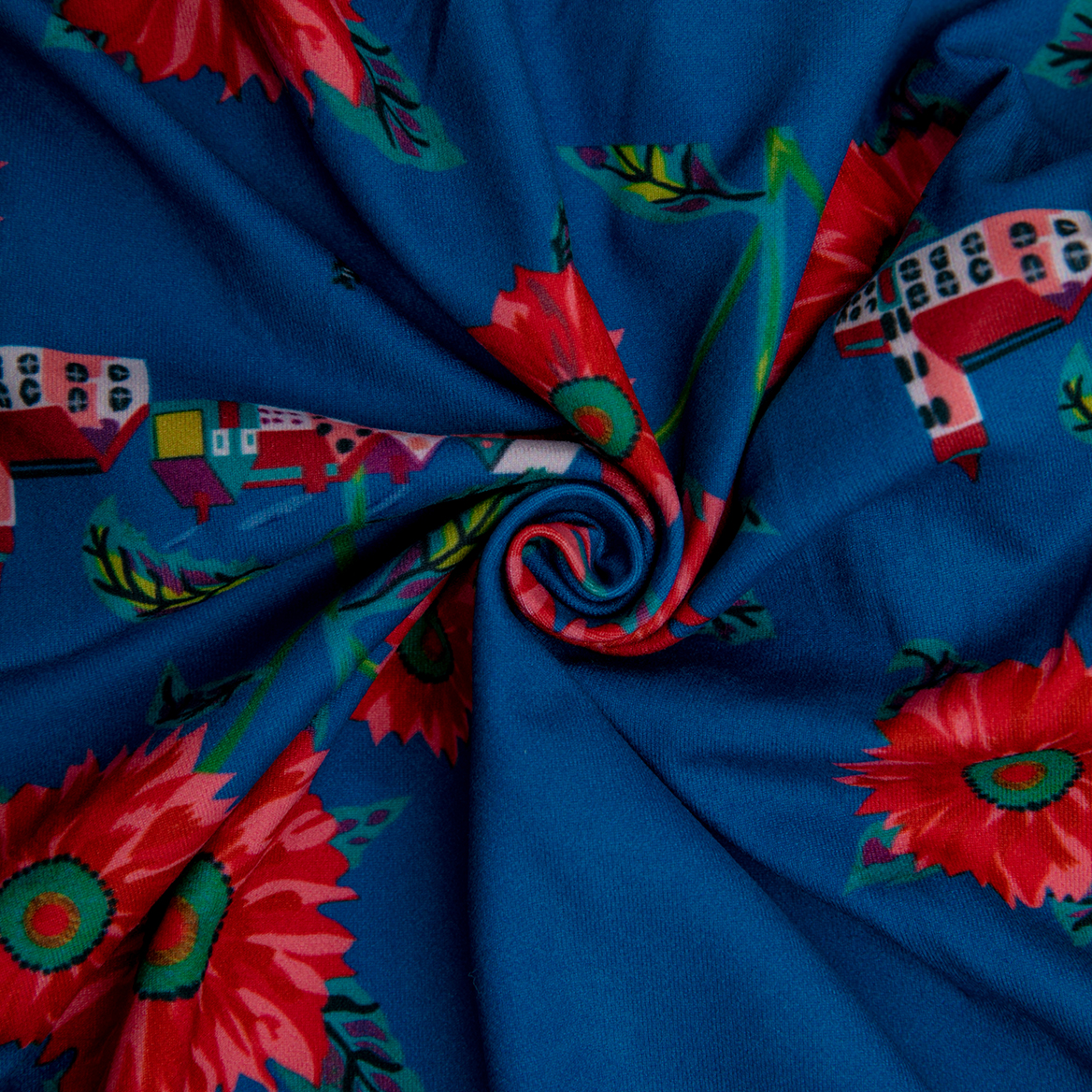 LovinPet Large Dog Pajamas Onesie - Nautical Sunflower Sleepwear for Big Dogs
