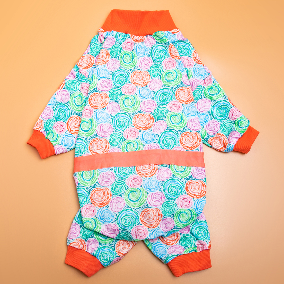 LovinPet Large Dog Pajamas Onesie - Whimsical Swirl Sleepwear for Big Dogs
