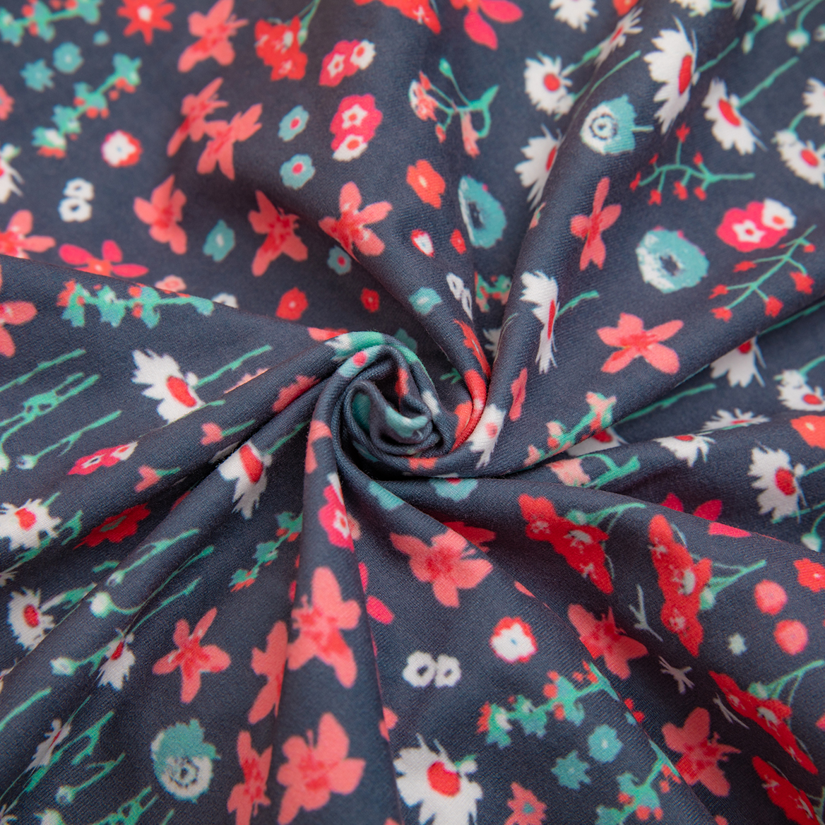 LovinPet Dog Recovery Suit Pajama - Dark Floral with Striped Collar