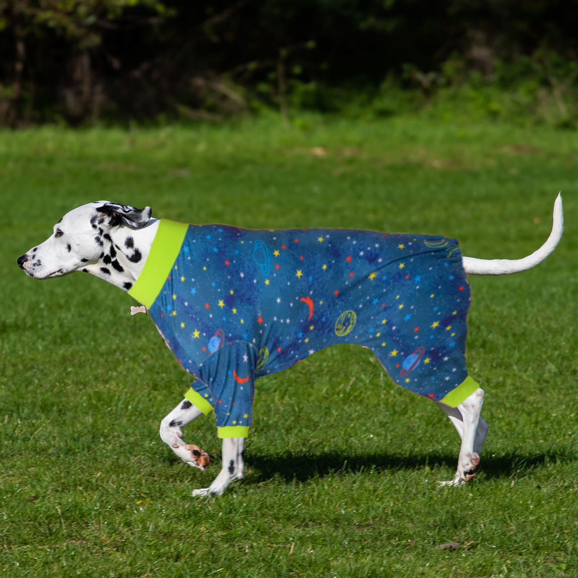 LovinPet Large Dog Pajamas Onesie - Space-Themed Galaxy Print Sleepwear for Large Breeds