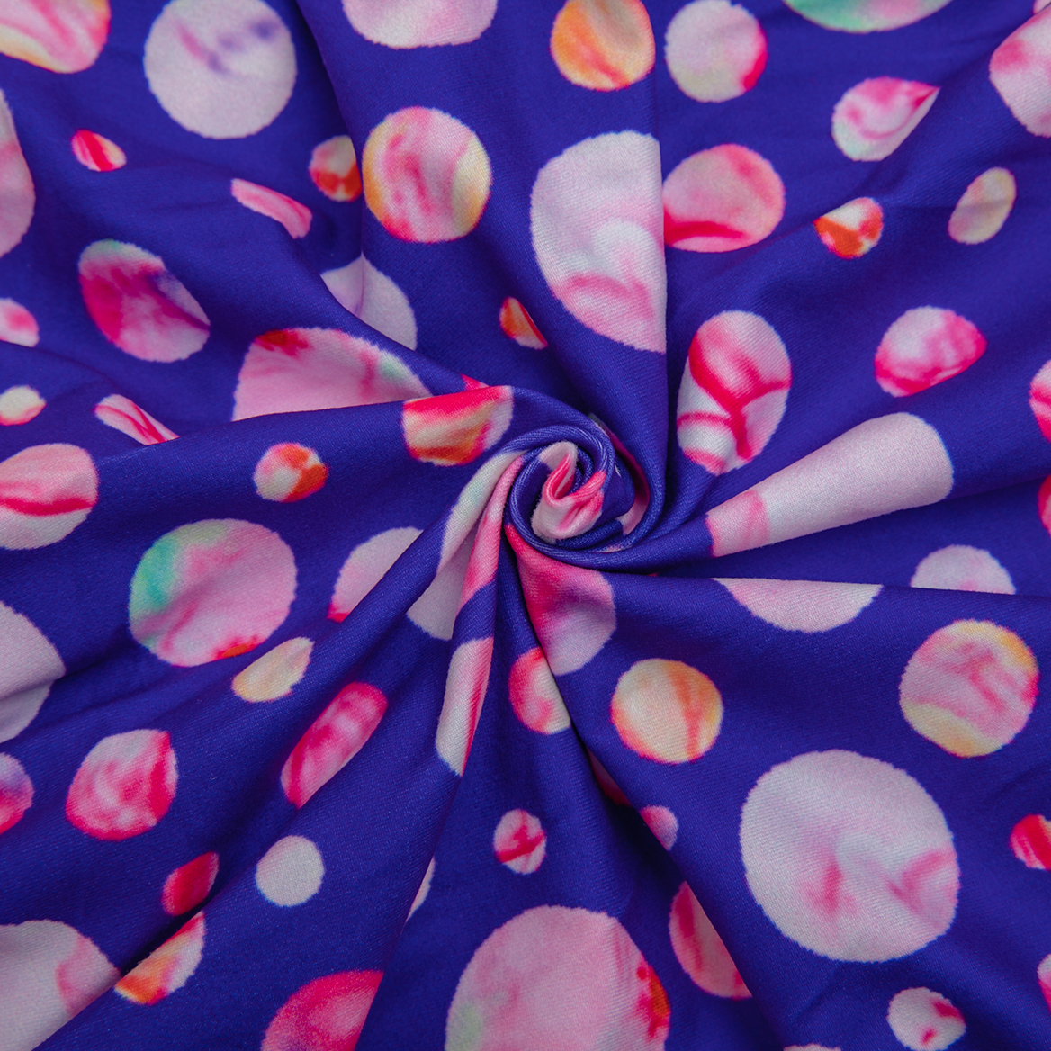 LovinPet Large Dog Pajamas Onesie - Playful Purple Bubble Pattern