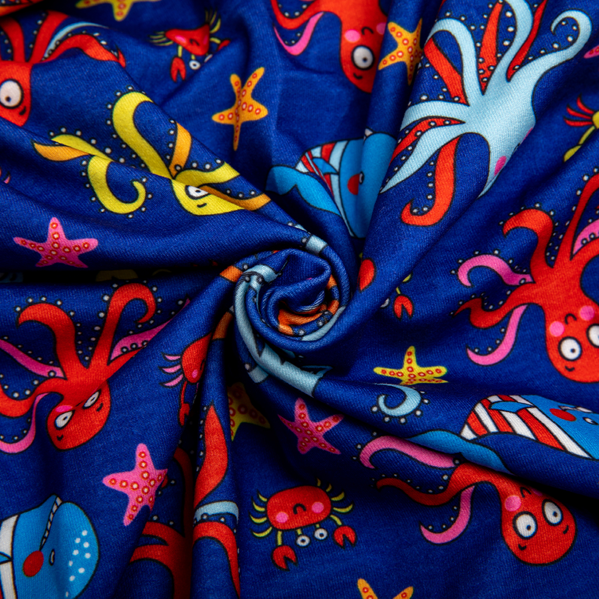 LovinPet Large Dog Pajamas Onesie - Playful Marine Octopus Design in Dark Blue
